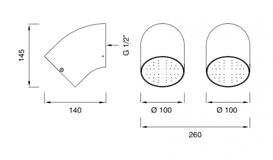 Верхний душ настенный Cea Design FRE181 комплект схема 2