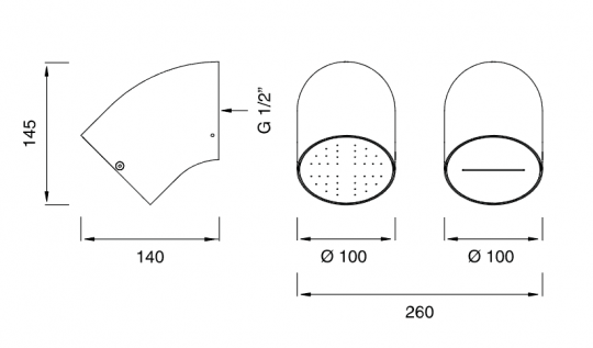 Верхний душ настенный Cea Design FRE183 комплект схема 2