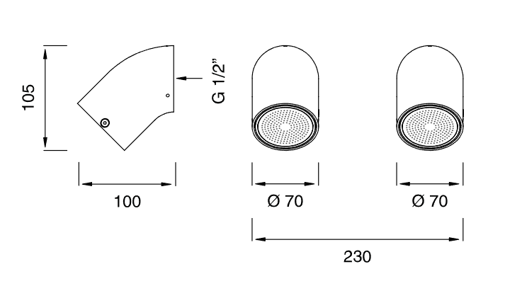 Верхний душ настенный Cea Design FRE185 комплект ФОТО
