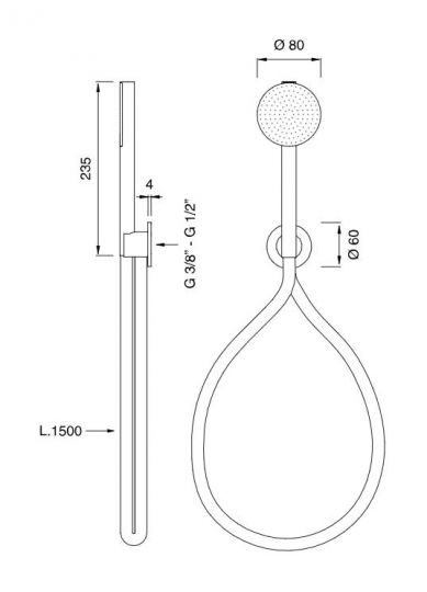 Ручной душ Cea Design FRE192 схема 2 Ручной душ Cea Design FRE192 схема 2
