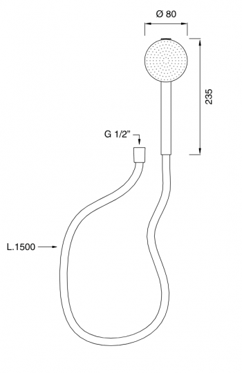Ручной душ Cea Design FRE194 схема 2 Ручной душ Cea Design FRE194 схема 2