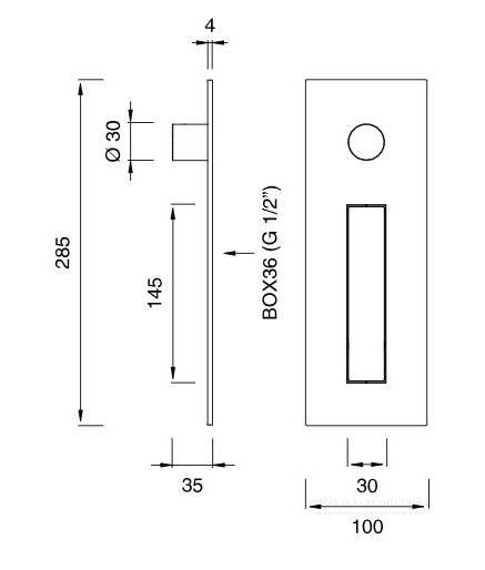 Встроенный смеситель для биде Cea Design FRE195 с термостатом схема 2