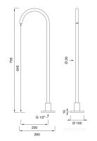 Напольный излив Cea Design FRE198 75,5 см схема 2