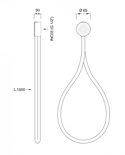 Ручной душ Cea Design FRE200 схема 2 Ручной душ Cea Design FRE200 схема 2