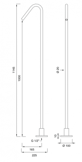 Напольный излив Cea Design FRE210 114,5 см схема 2