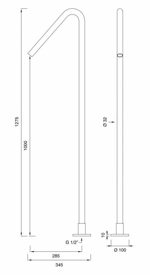 Напольный излив Cea Design FRE211 127,5 см ФОТО