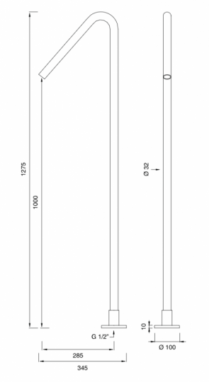 Напольный излив Cea Design FRE211 127,5 см схема 2