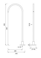 Напольный излив Cea Design FRE212 80,5 см схема 2