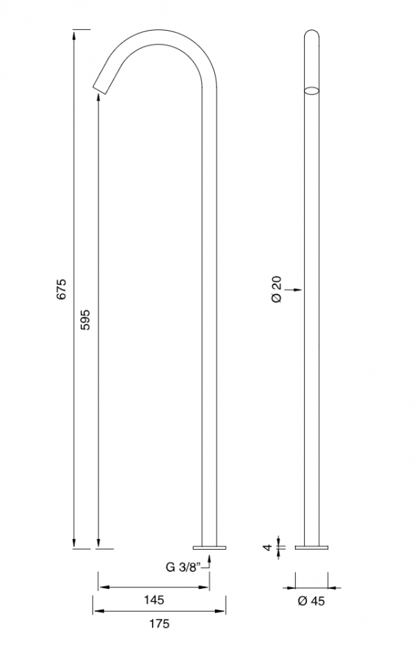 Излив Cea Design FRE207 высота 67,5 см ФОТО