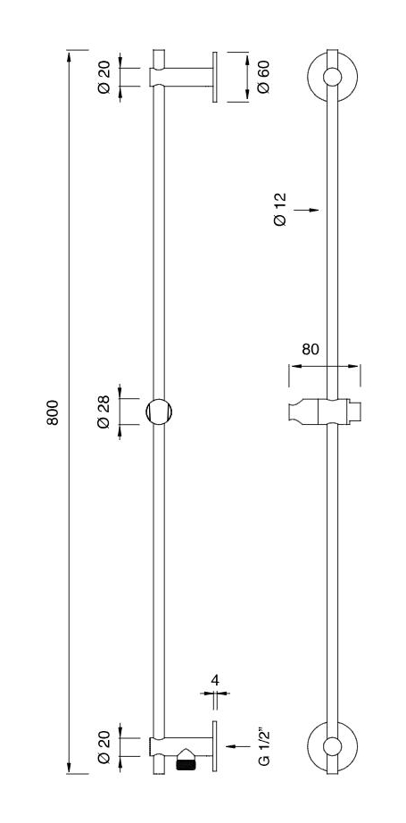 Душевая штанга Cea Design FRE214 ФОТО