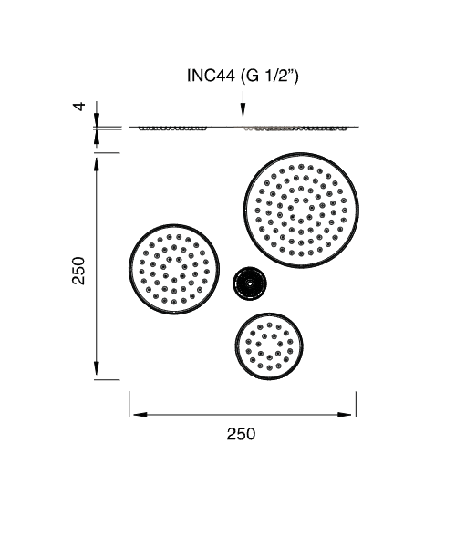 Верхний душ Cea Design FRE218 комплект ФОТО