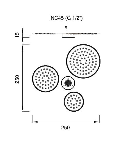 Верхний душ Cea Design FRE219 комплект ФОТО
