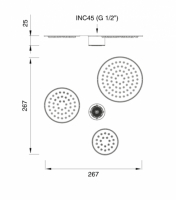 Верхний душ Cea Design FRE225 комплект схема 2 Верхний душ Cea Design FRE225 комплект схема 2