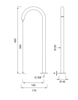 Излив Cea Design FRE65 высота 43 см схема 2