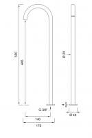 Излив Cea Design FRE66 высота 53 см схема 2