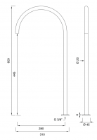 Излив Cea Design FRE68 высота 60 см схема 2 Излив Cea Design FRE68 высота 60 см схема 2
