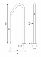 Излив Cea Design FRE71 высота 46,5 см схема 2