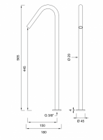 Излив Cea Design FRE72 высота 56,5 см схема 2