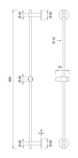 Душевая штанга Cea Design FRE74 схема 2
