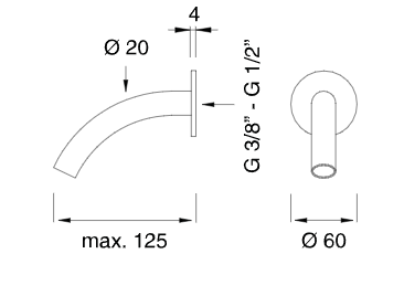 Излив Cea Design FRE51 длина 12,5 см ФОТО