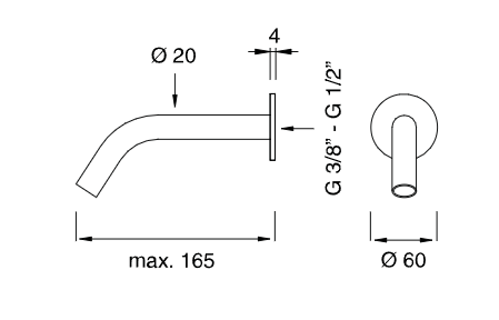Излив Cea Design FRE62 длина 16,5 см ФОТО