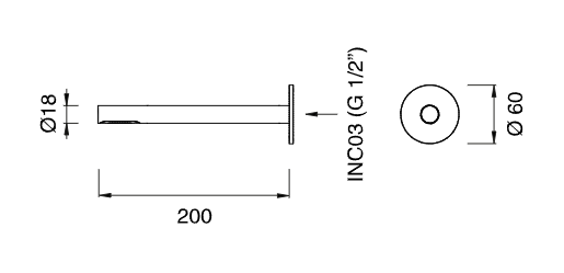 Излив Cea Design FRE291 длина 20 см схема 2