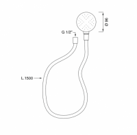 Ручной душ Cea Design FRE46 диаметр 9,6 см схема 2 Ручной душ Cea Design FRE46 диаметр 9,6 см схема 2