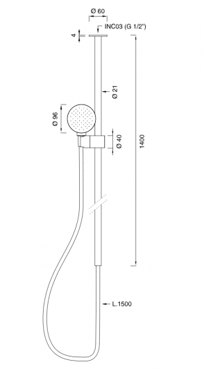 Душевой гарнитур Cea Design FRE236 схема 2