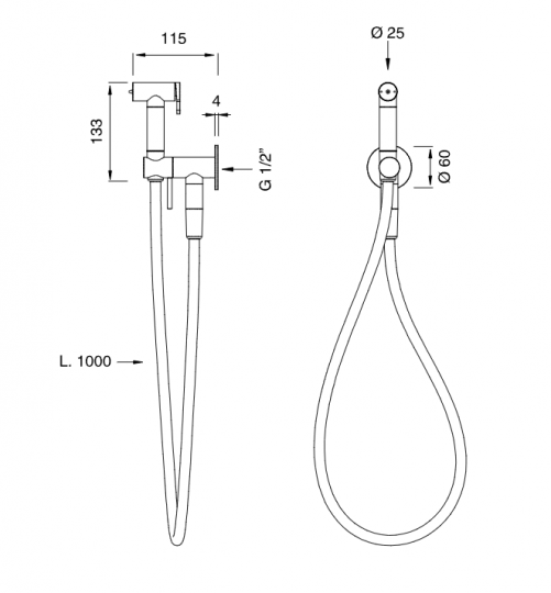 Гигиенический душ Cea Design FRE281 схема 2