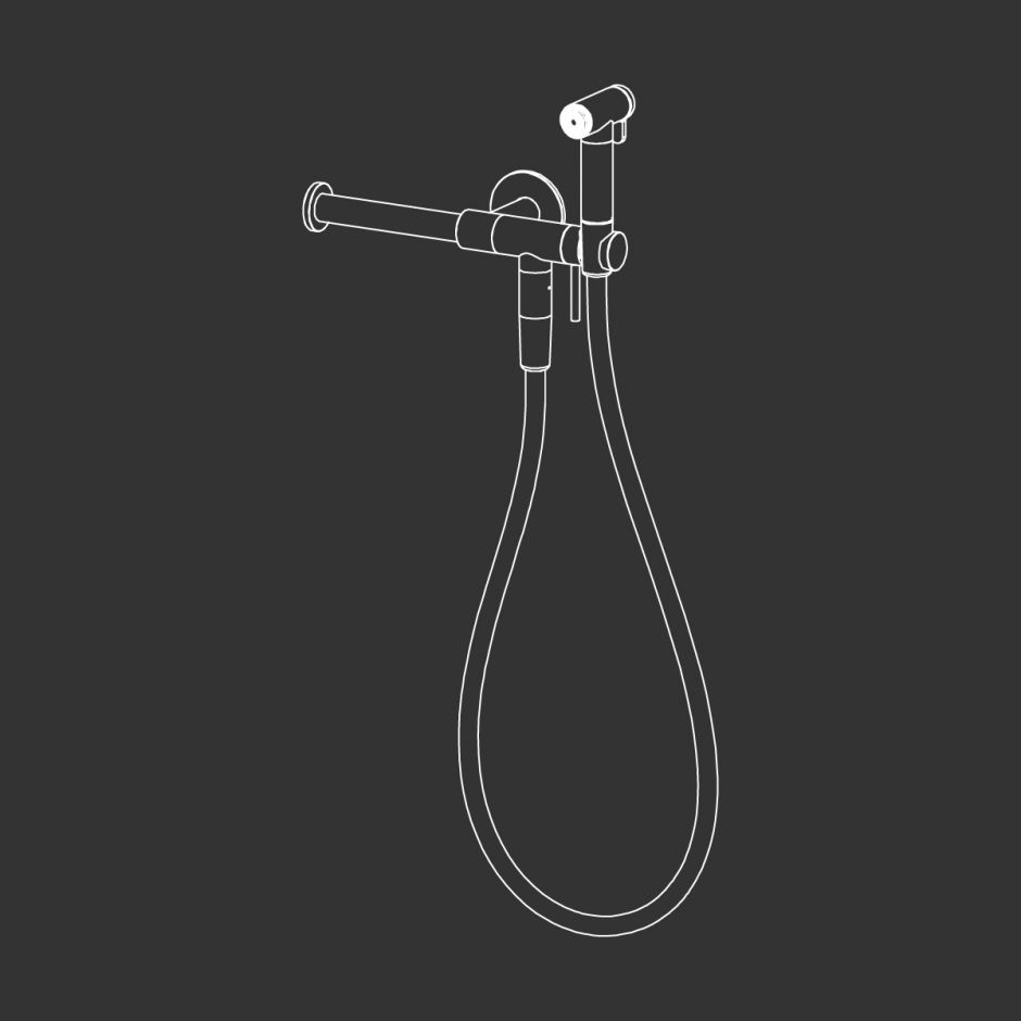 Гигиенический душ Cea Design FRE283 с держателем туалетной бумаги и кронштейном