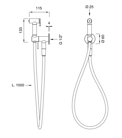 Гигиенический душ Cea Design FRE262 схема 2