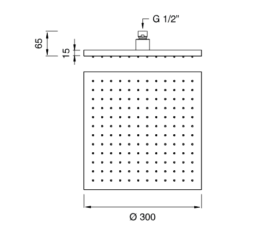 Верхний душ Cea Design FRE223 30х30 см ФОТО