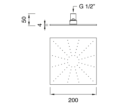 Верхний душ Cea Design FRE284 20х20 см ФОТО