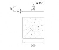 Верхний душ Cea Design FRE284 20х20 см схема 2