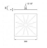 Верхний душ Cea Design FRE285 30х30 см схема 2