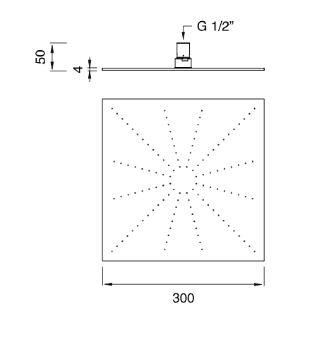 Верхний душ Cea Design FRE285 30х30 см схема 2