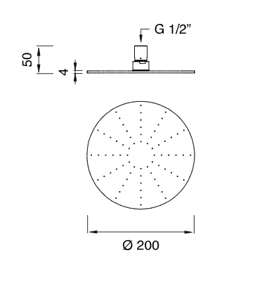 Верхний душ Cea Design FRE287 20 см схема 2