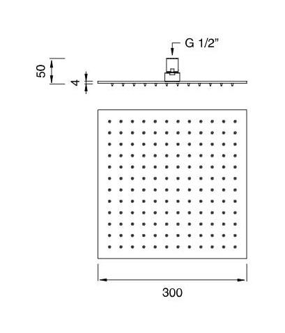 Верхний душ Cea Design FRE32 30х30 см схема 2