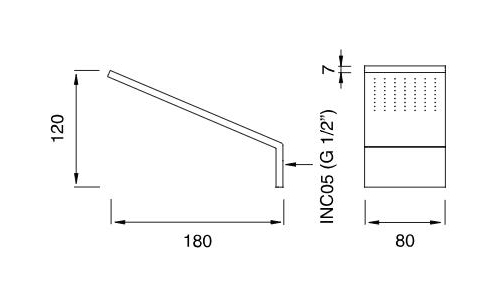 Верхний душ Cea Design FRE34 настенный схема 2