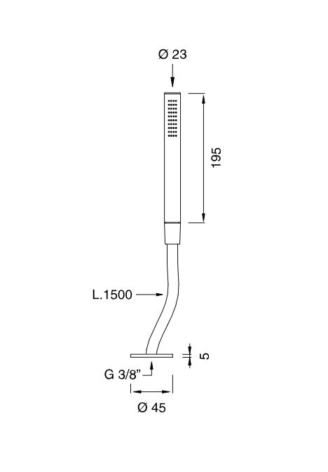Ручной душ Cea Design FRE36 монтаж в столешницу ФОТО