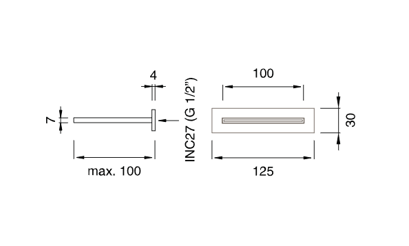 Излив водопад Cea Design FRE39 длина 10 см ФОТО