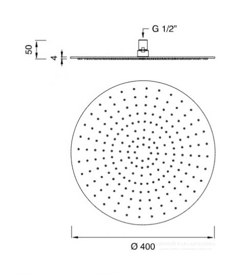 Верхний душ Cea Design FRE40 40 см схема 2