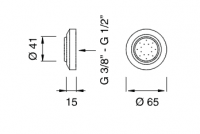 Верхний душ Cea Design FRE59 с гидромассажем,10 см схема 2