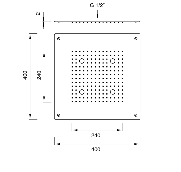 Прямоугольный верхний душ Cea Design Acquachiara AQC 31 ФОТО