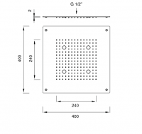 Прямоугольный верхний душ Cea Design Acquachiara AQC 31 схема 2