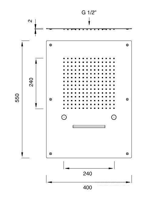Верхний душ Cea Design Acquachiara с режимами Rain/Mist/Waterfall AQC 38 ФОТО