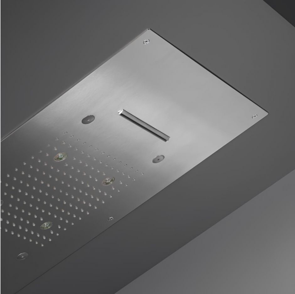 Прямоугольный верхний душ Cea Design Acquachiara с режимами Rain/Mist/Waterfall, подсветкой и хромотерапией AQC 39 ФОТО