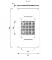 Верхний душ Cea Design Acquachiara белая LED подсветка, режимы Rain/Mist/Waterfall AQC 40 схема 2