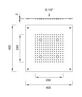 Верхний душ Cea Design Acquachiara с режимом Rain и белой LED подсветкой AQC 52 схема 3