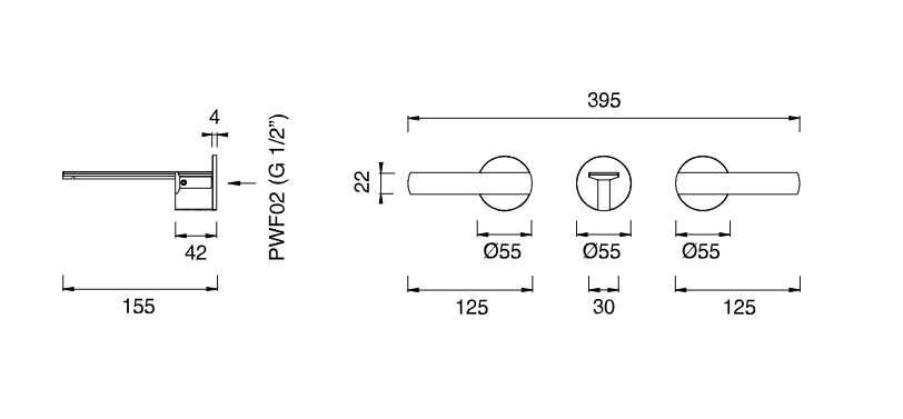 Смеситель настенный Cea Design Ayla AYL 06 с вентильным управлением ФОТО